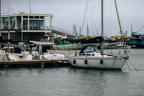 Limassol Cyprus March 2020 View Boats Moored Marina Limassol Afternoon — Stock Photo, Image