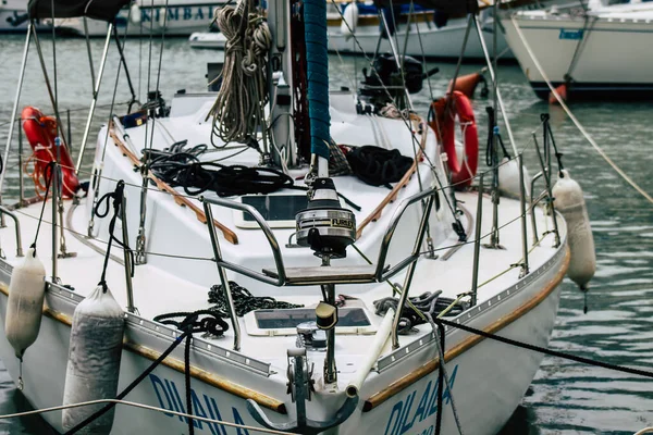 Limassol Chypre Mars 2020 Vue Des Bateaux Amarrés Dans Marina — Photo