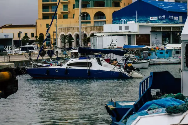 Limassol Cyprus March 2020 View Boats Moored Marina Limassol Afternoon — стокове фото