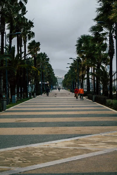 Limassol Cyprus March 2020 View Unidentified Tourist Walking Streets Limassol — Stock Photo, Image