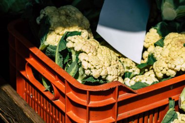 Limasol Kıbrıs Rum Kesimi 14 Mart 2020 Sabahleyin Limasol pazarında satılan çeşitli sebzelerin manzarası