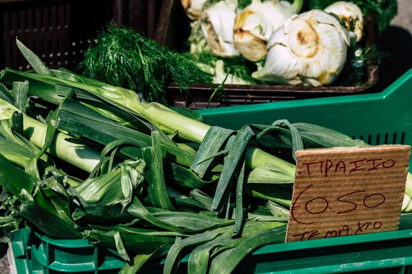 Limassol Kypr Březen 2020 Pohled Různé Zeleniny Prodávané Trhu Limassolu — Stock fotografie