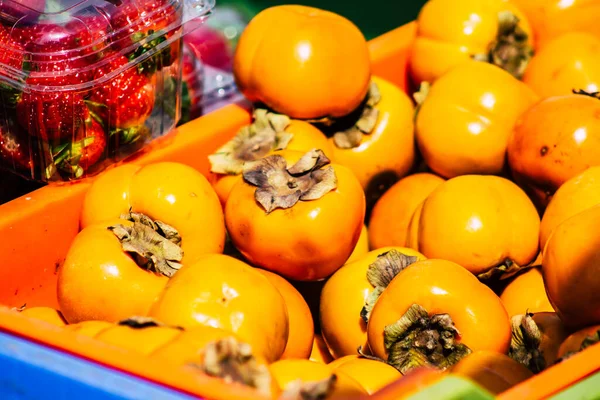 Limassol Chipre Março 2020 Vista Várias Frutas Vendidas Mercado Limassol — Fotografia de Stock