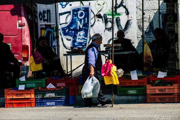 Limassol Cypern Mars 2020 Utsikt Över Oidentifierad Människor Shopping Marknaden — Stockfoto