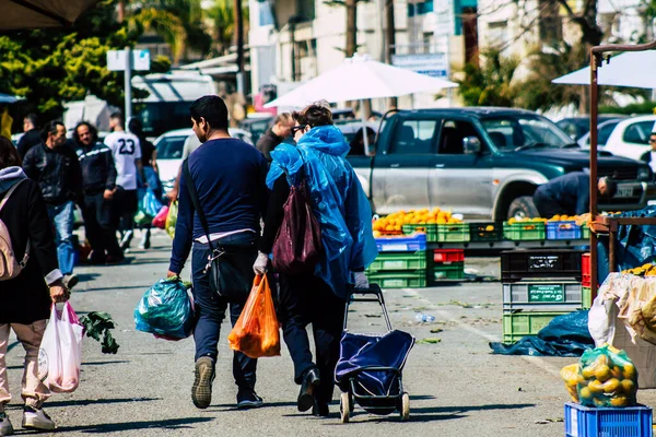 Limassol Chipre Março 2020 Vista Uma Pessoa Não Identificada Fazendo — Fotografia de Stock