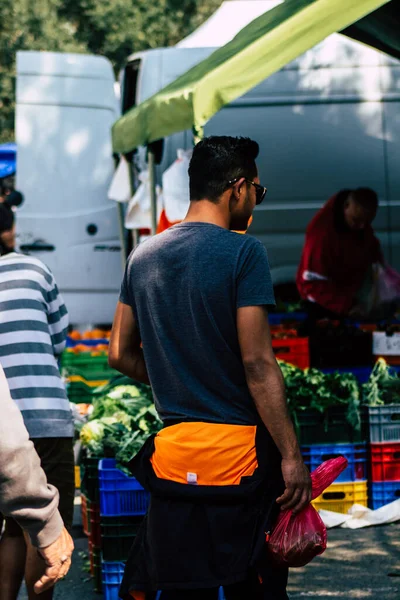 Limassol Chypre Mars 2020 Vue Une Personne Non Identifiée Faisant — Photo