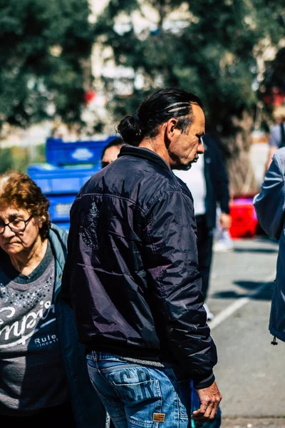 Limassol Кіпр Березня 2020 Вид Неідентифікованих Людей Покупки Ринку Лімасолу — стокове фото