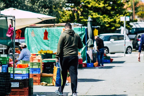 Limassol Cypern Mars 2020 Utsikt Över Oidentifierad Människor Shopping Marknaden — Stockfoto