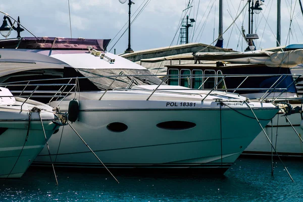 Limassol Zypern März 2020 Nahaufnahme Der Boote Die Nachmittag Der — Stockfoto