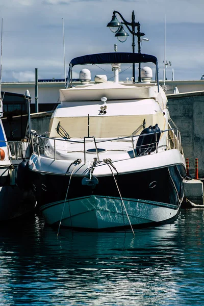 Limassol Chypre Mars 2020 Gros Plan Bateaux Amarrés Dans Marina — Photo