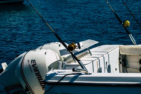 Limassol Chipre Março 2020 Fechar Barcos Atracados Marina Limassol Tarde — Fotografia de Stock