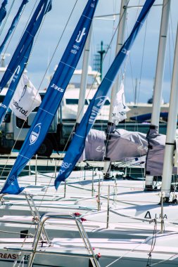 Kıbrıs Rum Kesimi 17 Mart 2020, öğleden sonra Limasol limanında demirlemiş teknelerin kapatılması