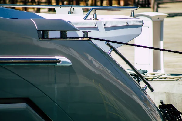 Limassol Cyprus March 2020 Closeup Boats Moored Marina Limassol Afternoon — Stock Photo, Image