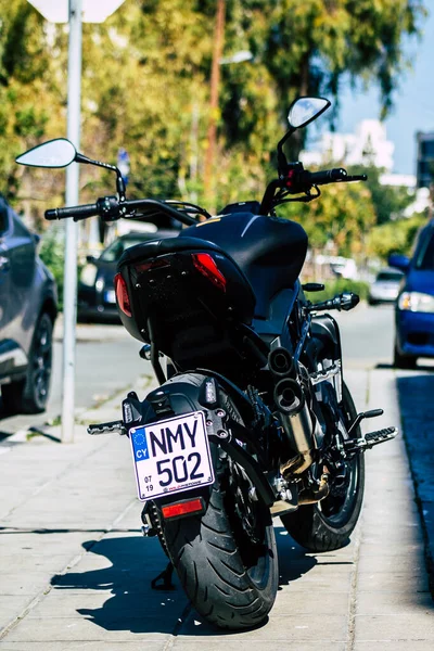 Limassol Zypern März 2020 Blick Auf Ein Motorrad Das Nachmittag — Stockfoto