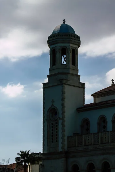 利马索尔塞浦路斯2020年3月19日下午看到利马索尔市的一座东正教教堂 — 图库照片