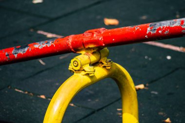 Limasol Kıbrıs Rum Kesimi 20 Mart 2020 Limasol kentinde Coronavirus salgını nedeniyle çocuksuz bir oyun parkı manzarası