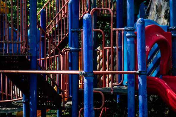 Limassol Zypern März 2020 Blick Auf Einen Spielplatz Ohne Kinder — Stockfoto