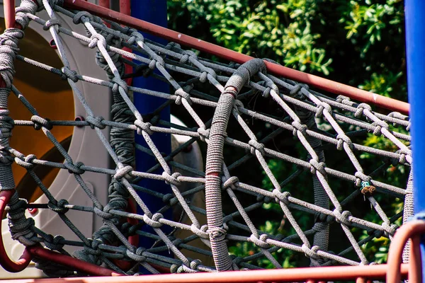 Limassol Cyprus March 2020 View Playground Any Children Due Epidemic — Stock Photo, Image