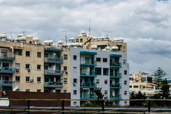 Limassol Cyprus Березня 2020 Вид Фасад Сучасного Будинку Вулицях Лімасола — стокове фото