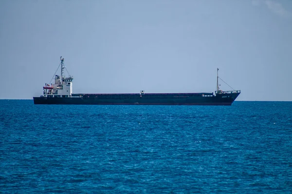 Limassol Cyprus March 2020 View Ship Cypriot Coast Facing City — Stock Photo, Image