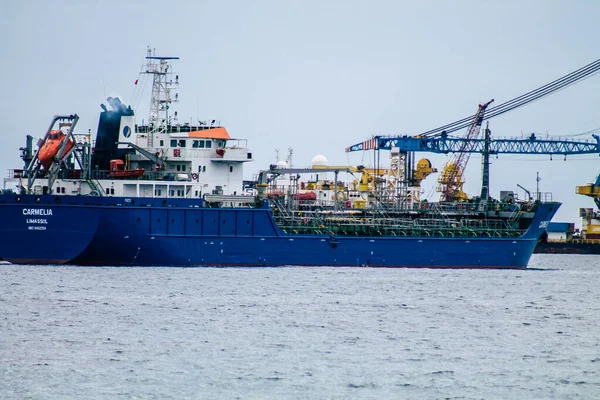 Limassol Zypern März 2020 Blick Auf Ein Schiff Vor Der — Stockfoto