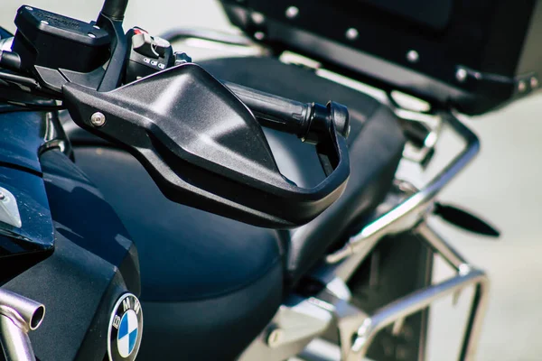 Limassol Chipre Março 2020 Vista Uma Motocicleta Bmw Estacionada Nas — Fotografia de Stock