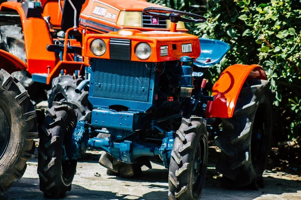 Limassol Chipre Marzo 2020 Primer Plano Del Tractor Kubota Estacionado — Foto de Stock