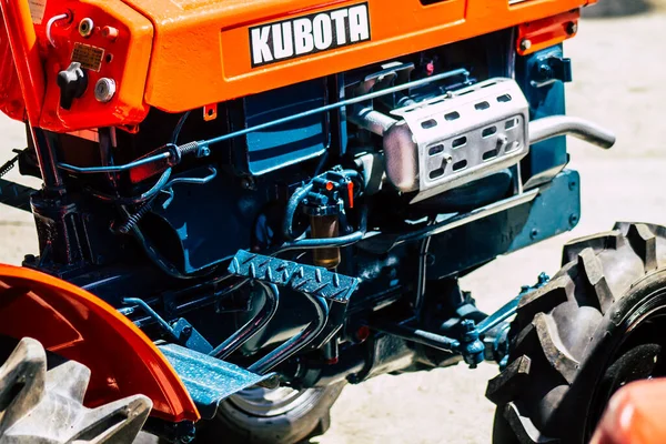 Limassol Chypre Mars 2020 Gros Plan Tracteur Kubota Stationné Dans — Photo