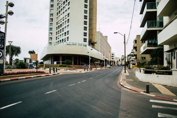 Tel Aviv Israel March 2020 View Completely Empty Streets Tel — Stock Photo, Image