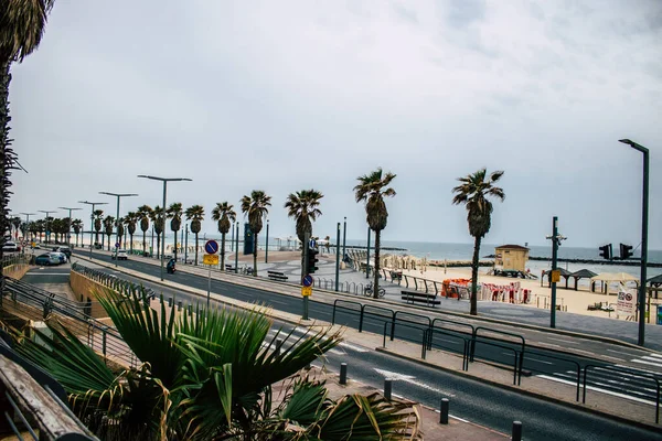 Tel Aviv Israel Mars 2020 Utsikt Över Helt Tomma Gatorna — Stockfoto