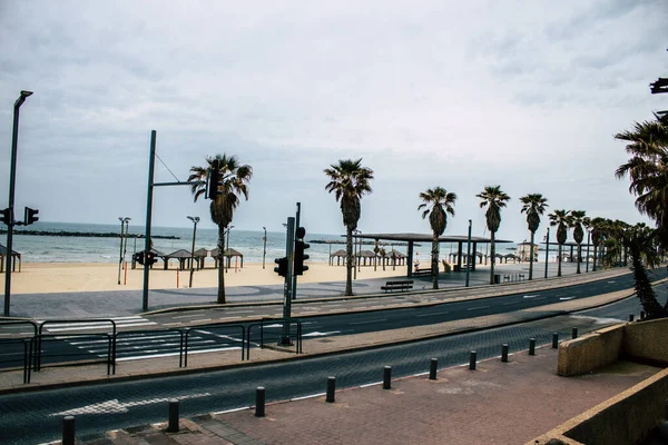 Tel Aviv Israel Marzo 2020 Vista Las Calles Completamente Vacías — Foto de Stock