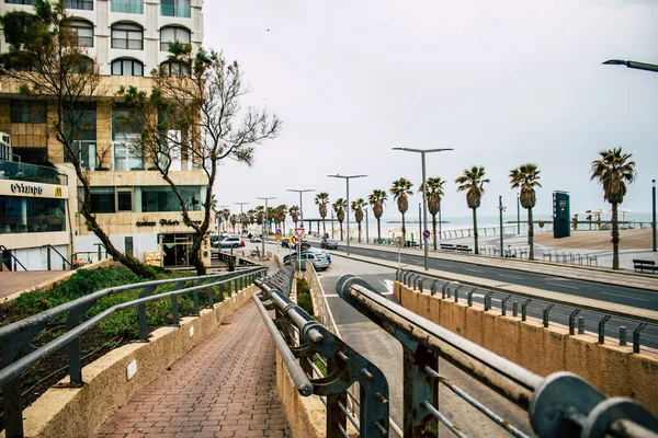 Tel Aviv Israel March 2020 View Completely Empty Streets Tel — Stock Photo, Image