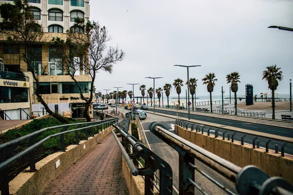 Tel Aviv Israel Março 2020 Vista Das Ruas Completamente Vazias — Fotografia de Stock