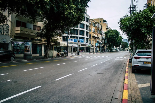 Tel Aviv Israel Marzo 2020 Vista Las Calles Completamente Vacías — Foto de Stock