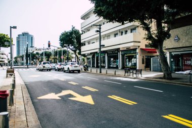 Tel Aviv İsrail 27 Mart 2020 Coronavirus 'un yayılmasını önlemek için halkın karantinası sırasında Tel Aviv' in boş sokaklarının görüntüsü