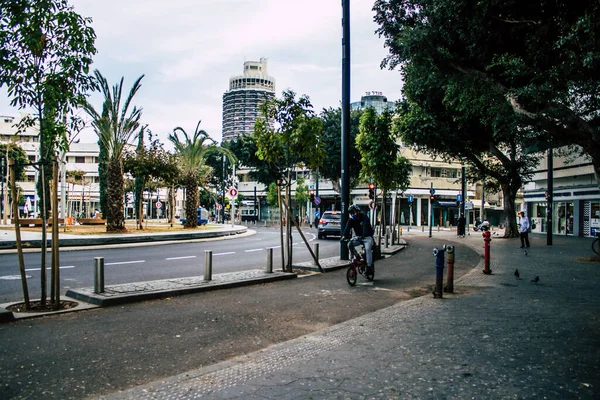 Tel Aviv Israel Marzo 2020 Vista Personas Identificadas Rodando Las — Foto de Stock