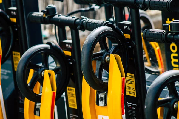 Limassol Cyprus March 2020 View Electric Scooters Parked Streets Limassol — Stock Photo, Image