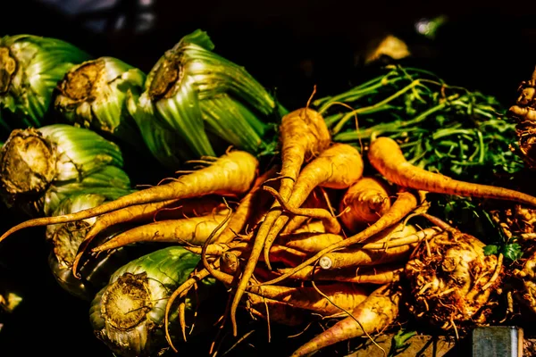 2017 Jerusalem Israel 2018 Closeup Various Vegetables Sold Mahane Yehuda — 스톡 사진