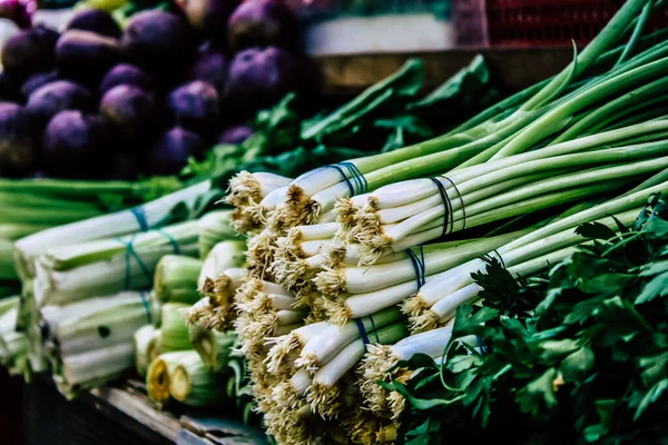 2017 Jerusalem Israel 2018 Closeup Various Vegetables Sold Mahane Yehuda — 스톡 사진