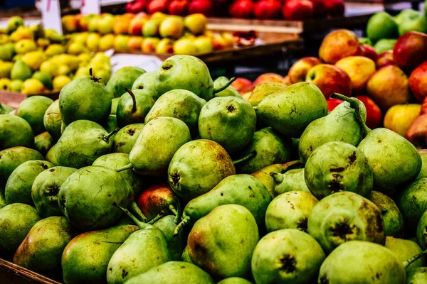 Jerusalem Israel Srpen 2018 Detailní Záběr Různé Ovoce Prodávané Trhu — Stock fotografie