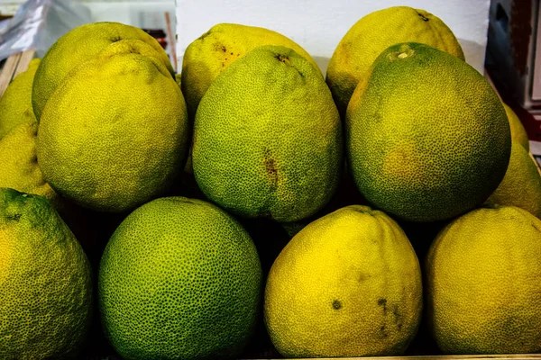 Jerusalén Israel Agosto 2018 Primer Plano Varias Frutas Vendidas Mercado — Foto de Stock