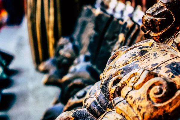 Катманду Непал Вересня 2018 Закриття Декоративних Єктів Проданих Вулицях Катманду — стокове фото