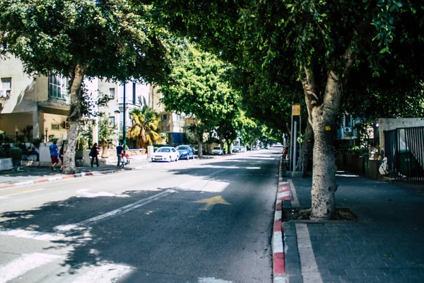 Tel Aviv Israel Mars 2020 Utsikt Över Tomma Gator Tel — Stockfoto