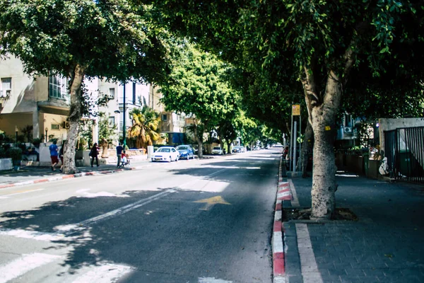 Tel Aviv Israel Março 2020 Vista Pessoas Não Identificadas Andando — Fotografia de Stock