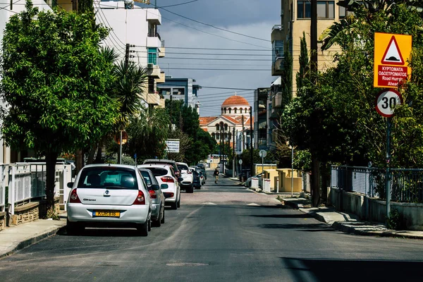 Limassol Ciprus Április 2020 Tekintse Meg Üres Utcák Limassol Karantén — Stock Fotó
