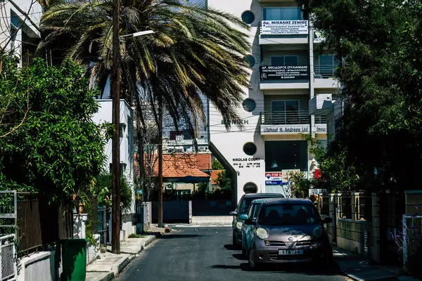 Limassol Cypr Kwiecień 2020 Widok Pustych Ulic Limassol Podczas Kwarantanny — Zdjęcie stockowe