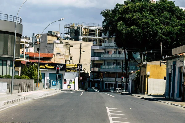 Лимассол Кипр Апреля 2020 Вид Пустых Улиц Лимассола Время Карантина — стоковое фото