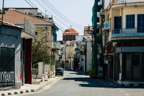 Лимассол Кипр Апреля 2020 Вид Пустых Улиц Лимассола Время Карантина — стоковое фото