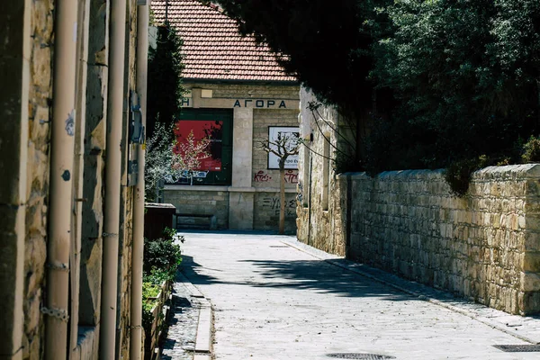 Limassol Kypr Dubna 2020 Pohled Prázdné Ulice Limassolu Během Karantény — Stock fotografie