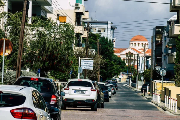 Limassol Chipre Abril 2020 Vista Las Calles Vacías Limassol Durante — Foto de Stock